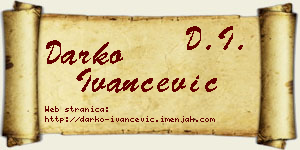 Darko Ivančević vizit kartica